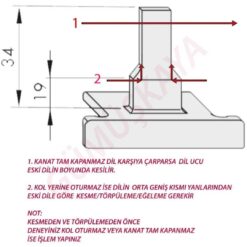 (sİ aubİ dİl) si aubi alüminyum Çift açılım eksenel pencere kolu dİlİ