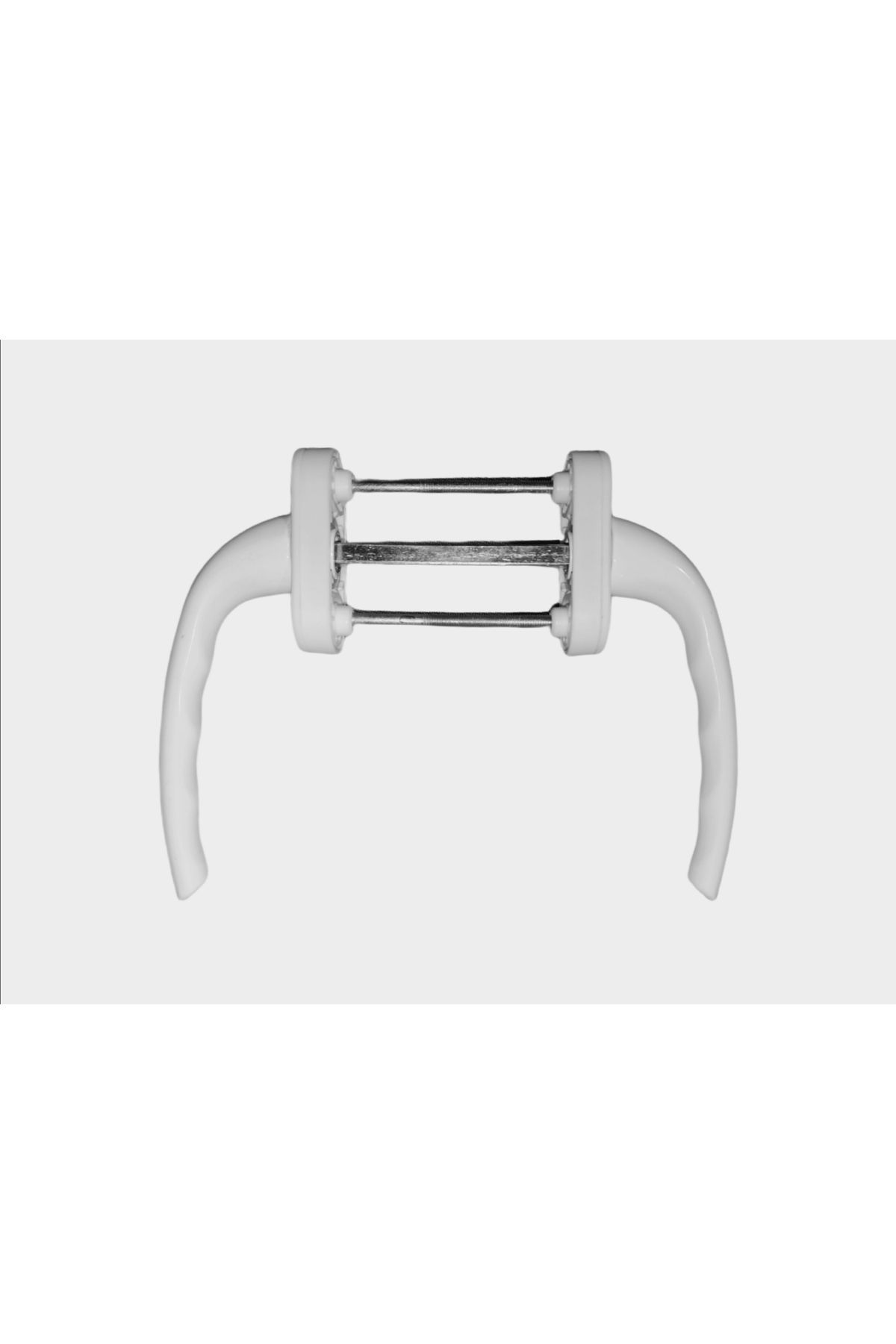 beyaz Çift taraflı pimapen balkon kapı ve sürme kolu alüminyum (kaya pen star) rozetli