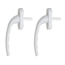 2 adet beyaz pencere kolu alüminyum. yerli Üretim. kayapen marka. 124 gram / adet