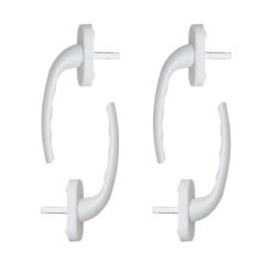 4 adet beyaz pencere kolu alüminyum. yerli Üretim. kayapen marka. 124 gram / adet