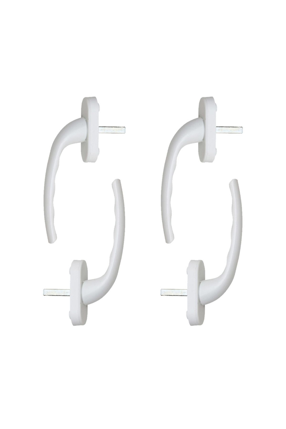 4 adet beyaz pencere kolu alüminyum. yerli Üretim. kayapen marka. 124 gram / adet