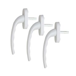 3 adet beyaz pencere kolu alüminyum. yerli Üretim. kayapen marka. 124 gram / adet