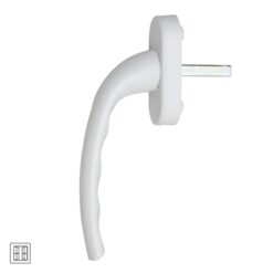 1 adet beyaz pencere kolu alüminyum. yerli Üretim. kayapen marka. 124 gram / adet