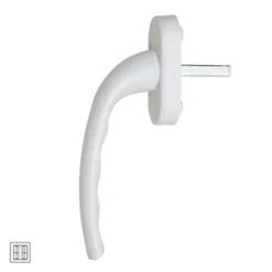 1 adet beyaz pencere kolu alüminyum. yerli Üretim. kayapen marka. 124 gram / adet