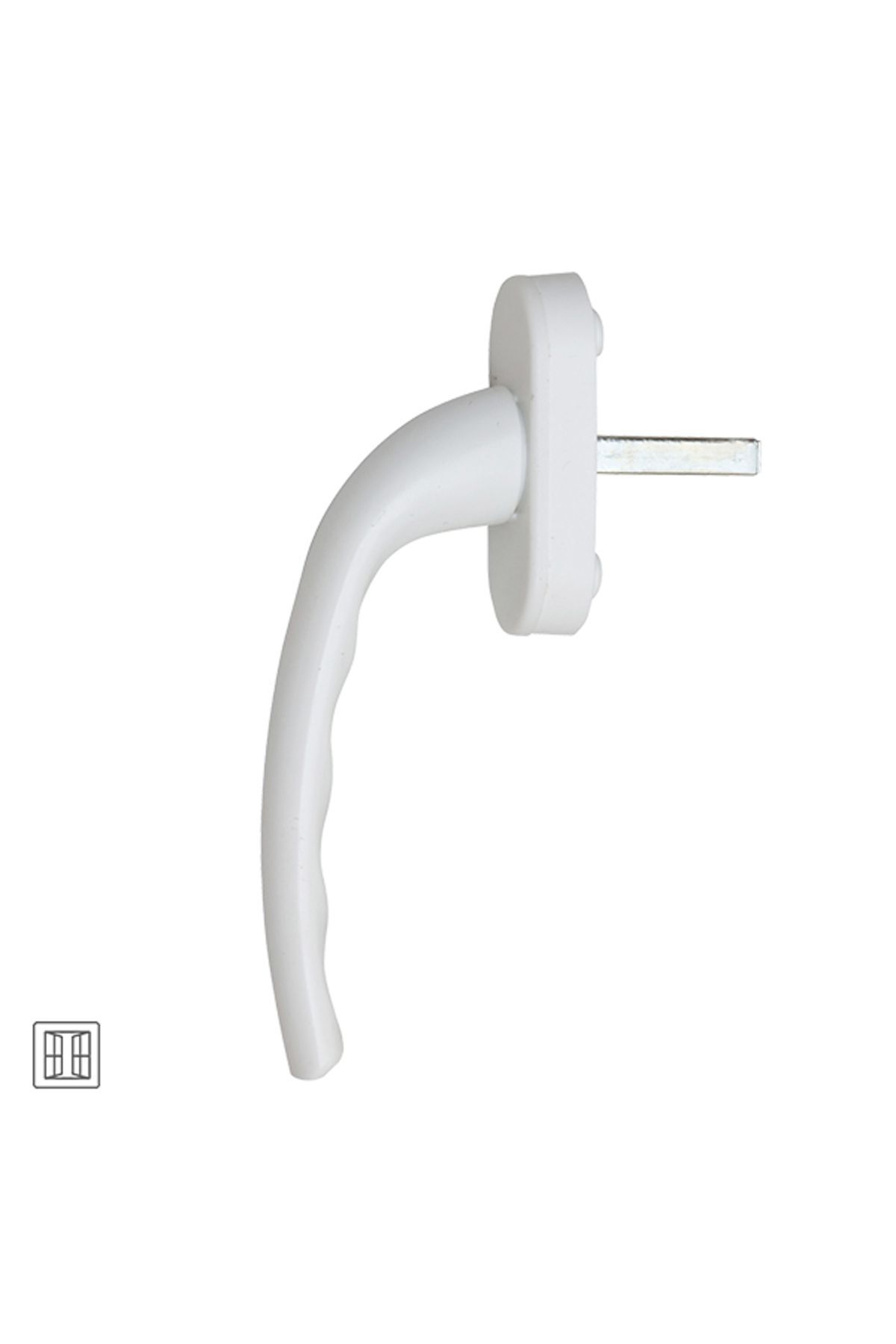 1 adet beyaz pencere kolu alüminyum. yerli Üretim. kayapen marka. 124 gram / adet