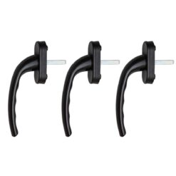 3 adet koyukahve pencere kolu alüminyum. yerli Üretim. kayapen marka. 124 gram / adet