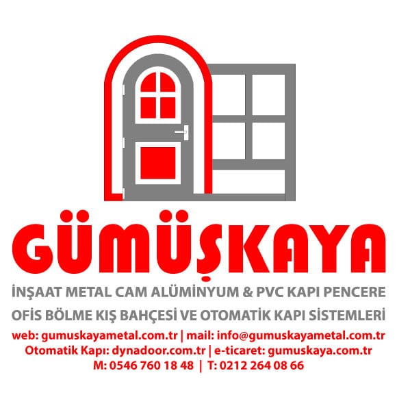 Gümüşkaya Metal Cam Alüminyum Kapı Pencere Ofis Bölme Kış bahçesi ve Otomatik Kapı Sistemleri.