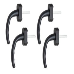 4 adet koyukahve pencere kolu alüminyum. yerli Üretim. kayapen marka. 124 gram / adet