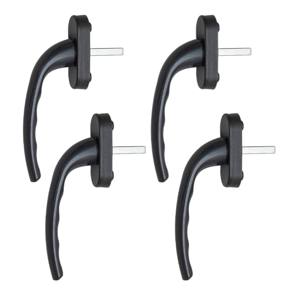 4 adet koyukahve pencere kolu alüminyum. yerli Üretim. kayapen marka. 124 gram / adet